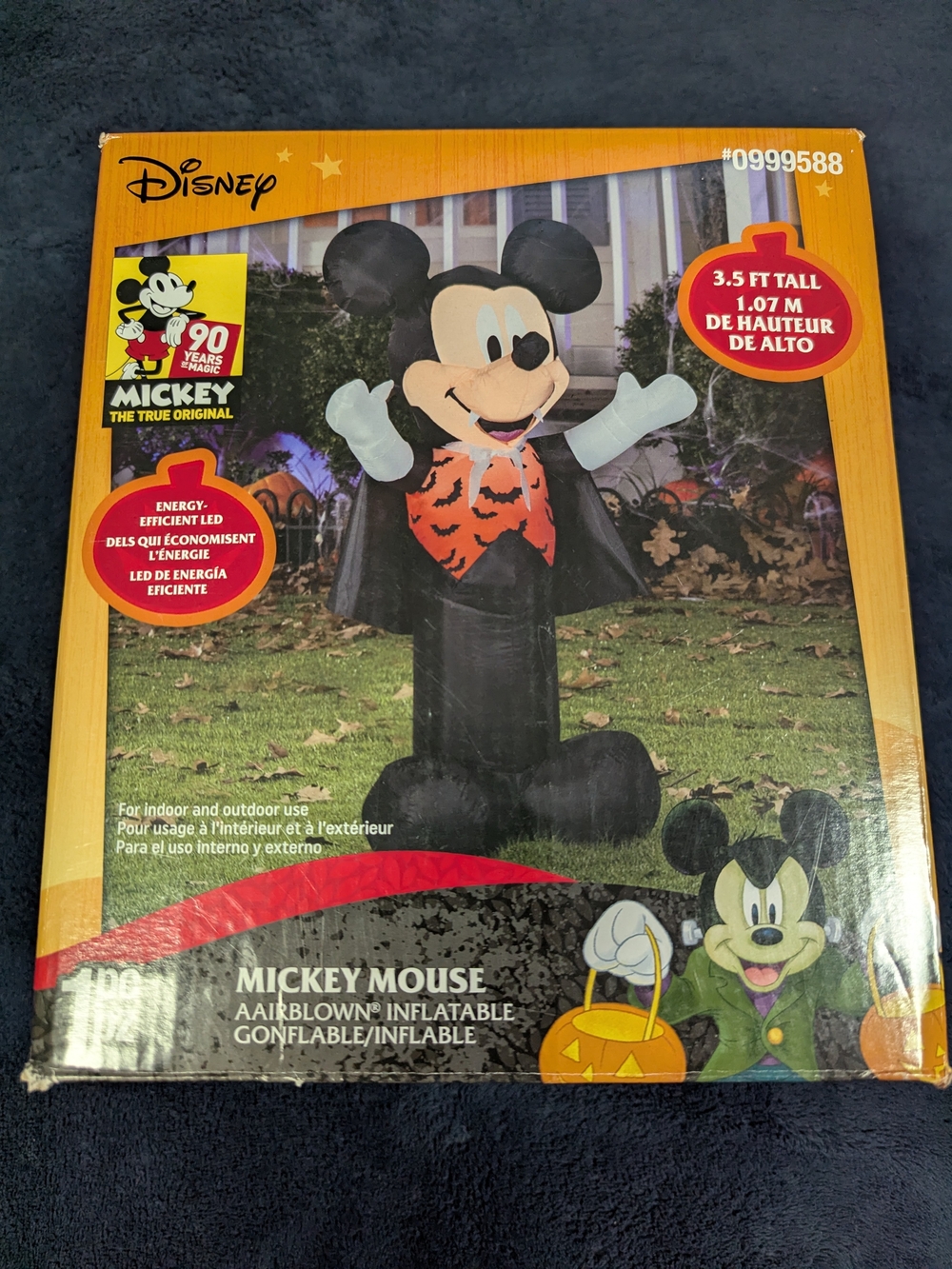 Disney Mickey Mouse Halloween Inflatable Costume in Black and Orange